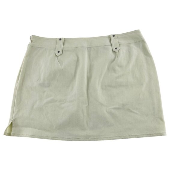 Express Women's Stretch Mini Skirt With Front Cargo Pockets Size 8 Khaki Beige - Picture 4 of 4
